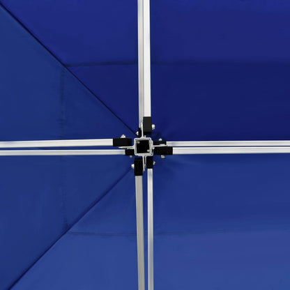 Partytent Inklapbaar Met Wanden 4,5X3 M Aluminium Blauw 4.5 x 3 m