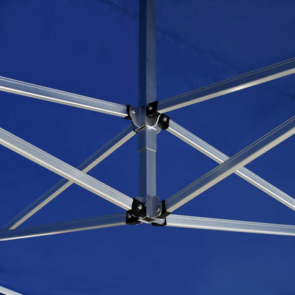 Partytent Inklapbaar Met Wanden 4,5X3 M Aluminium Blauw 4.5 x 3 m