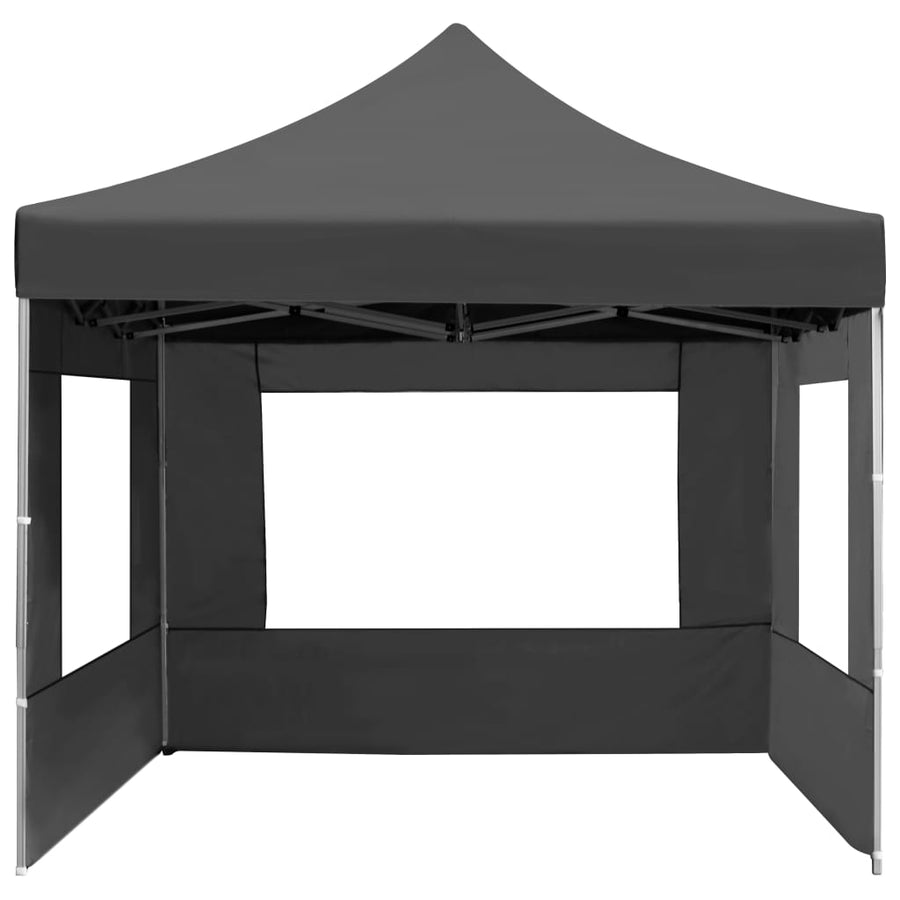 Partytent Inklapbaar Met Wanden 4,5X3 M Aluminium Antraciet 4.5 x 3 m