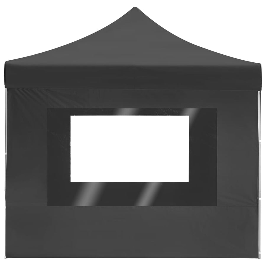 Partytent Inklapbaar Met Wanden 4,5X3 M Aluminium Antraciet 4.5 x 3 m