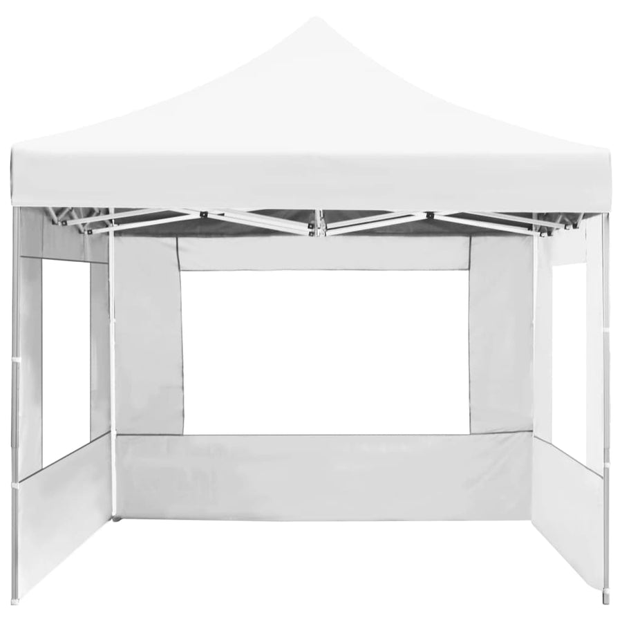 Partytent Inklapbaar Met Wanden 4,5X3 M Aluminium Wit 4.5 x 3 m