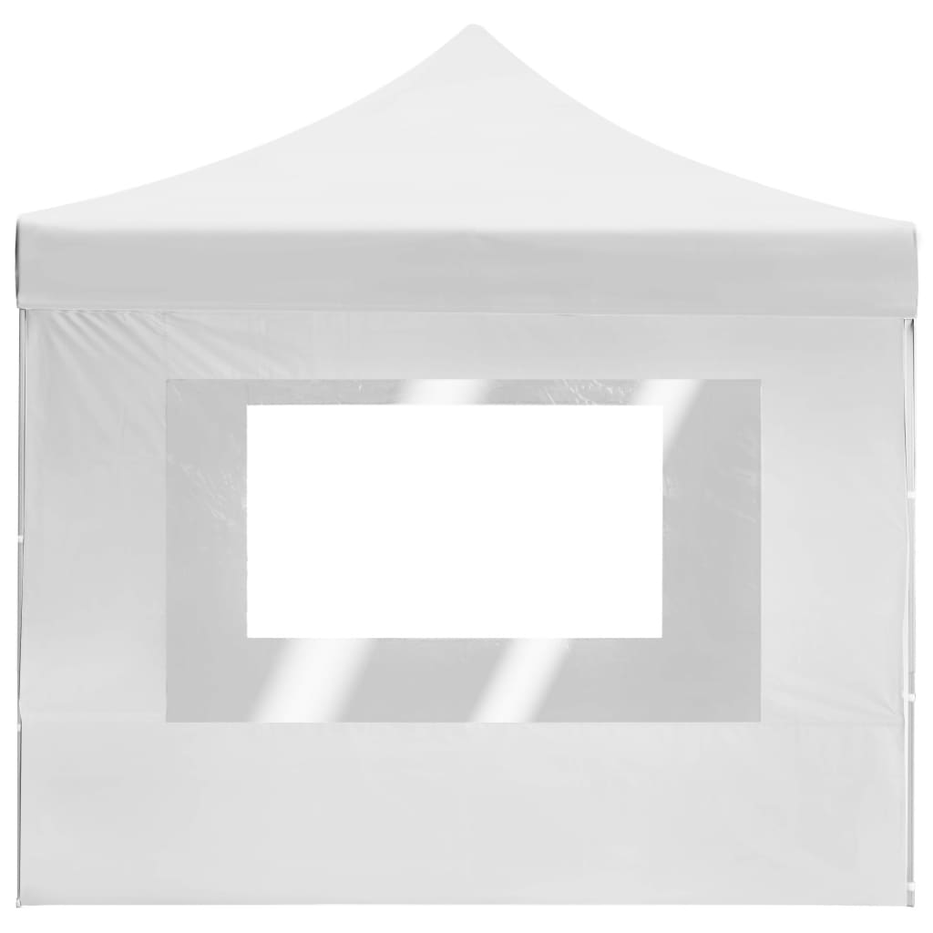 Partytent Inklapbaar Met Wanden 4,5X3 M Aluminium Wit 4.5 x 3 m