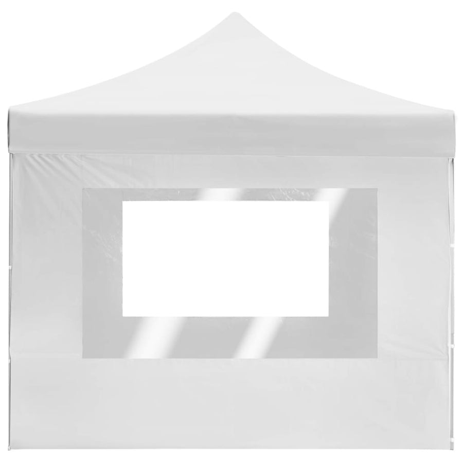 Partytent Inklapbaar Met Wanden 4,5X3 M Aluminium Wit 4.5 x 3 m