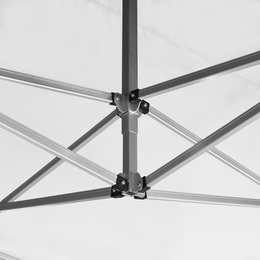 Partytent Inklapbaar Met Wanden 4,5X3 M Aluminium Wit 4.5 x 3 m