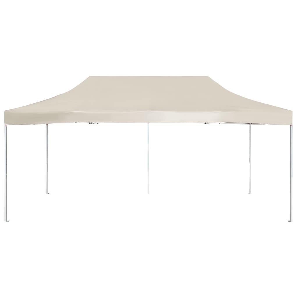 Partytent professioneel inklapbaar 6x3 m aluminium crème