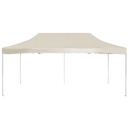 Partytent professioneel inklapbaar 6x3 m aluminium crème