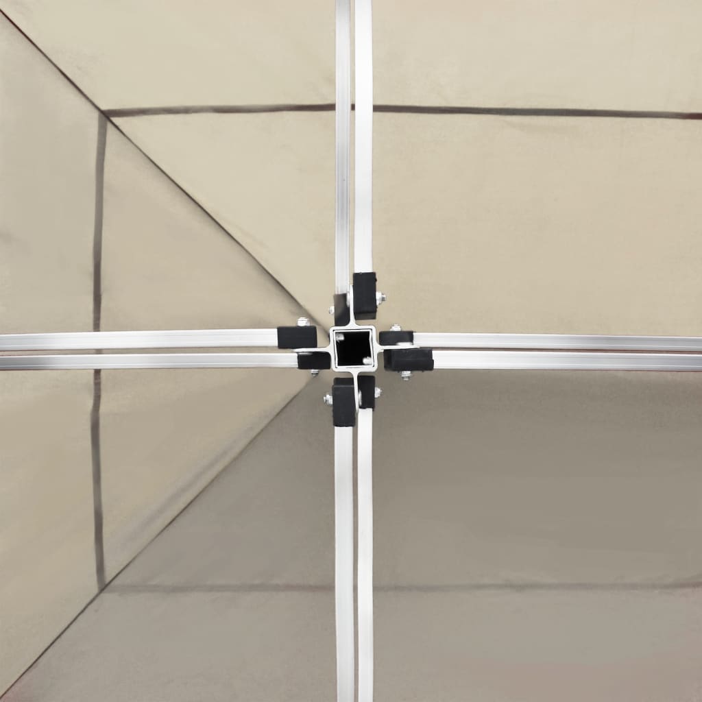 Partytent professioneel inklapbaar 6x3 m aluminium crème