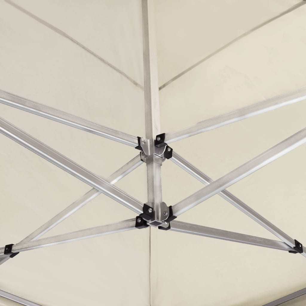Partytent professioneel inklapbaar 6x3 m aluminium crème