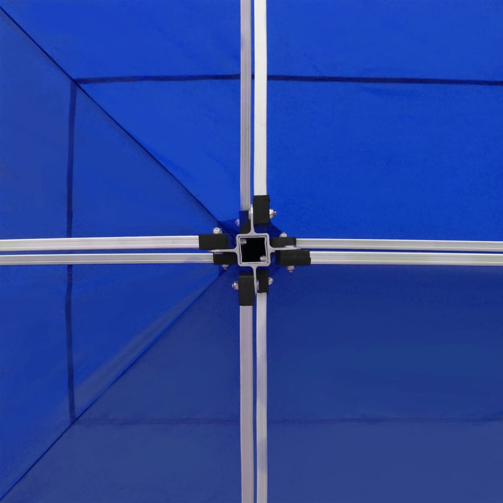 Partytent professioneel inklapbaar 6x3 m aluminium blauw