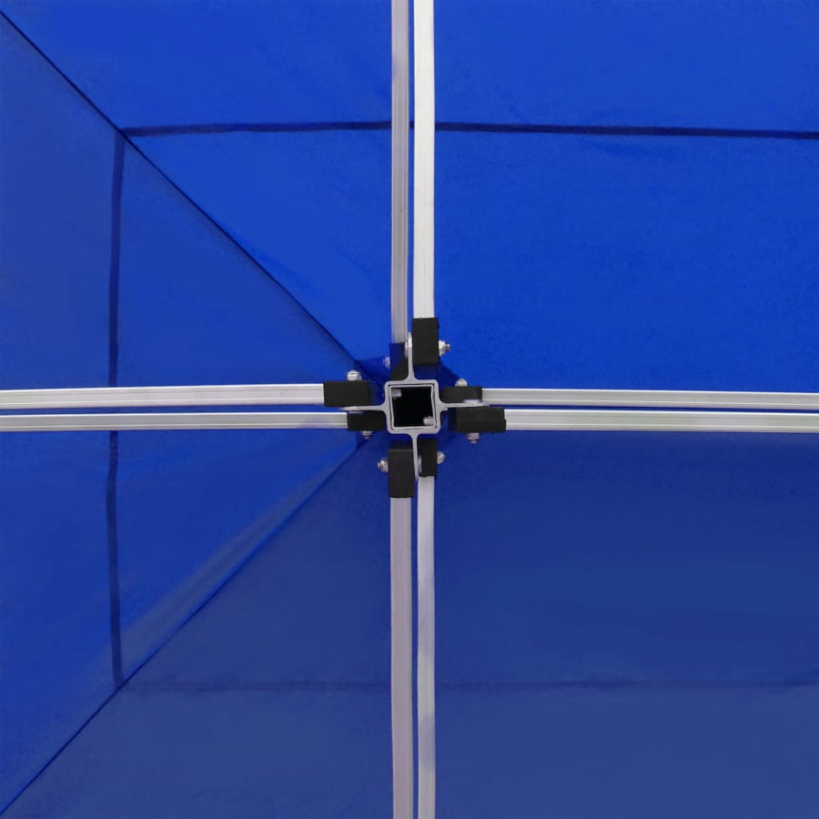 Partytent professioneel inklapbaar 6x3 m aluminium blauw