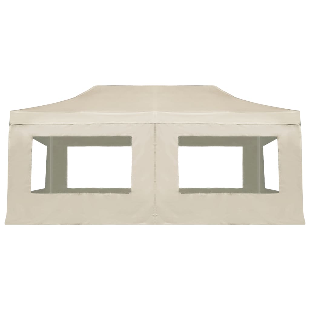 Partytent Inklapbaar Met Wanden Aluminium 6 x 3 m Crème