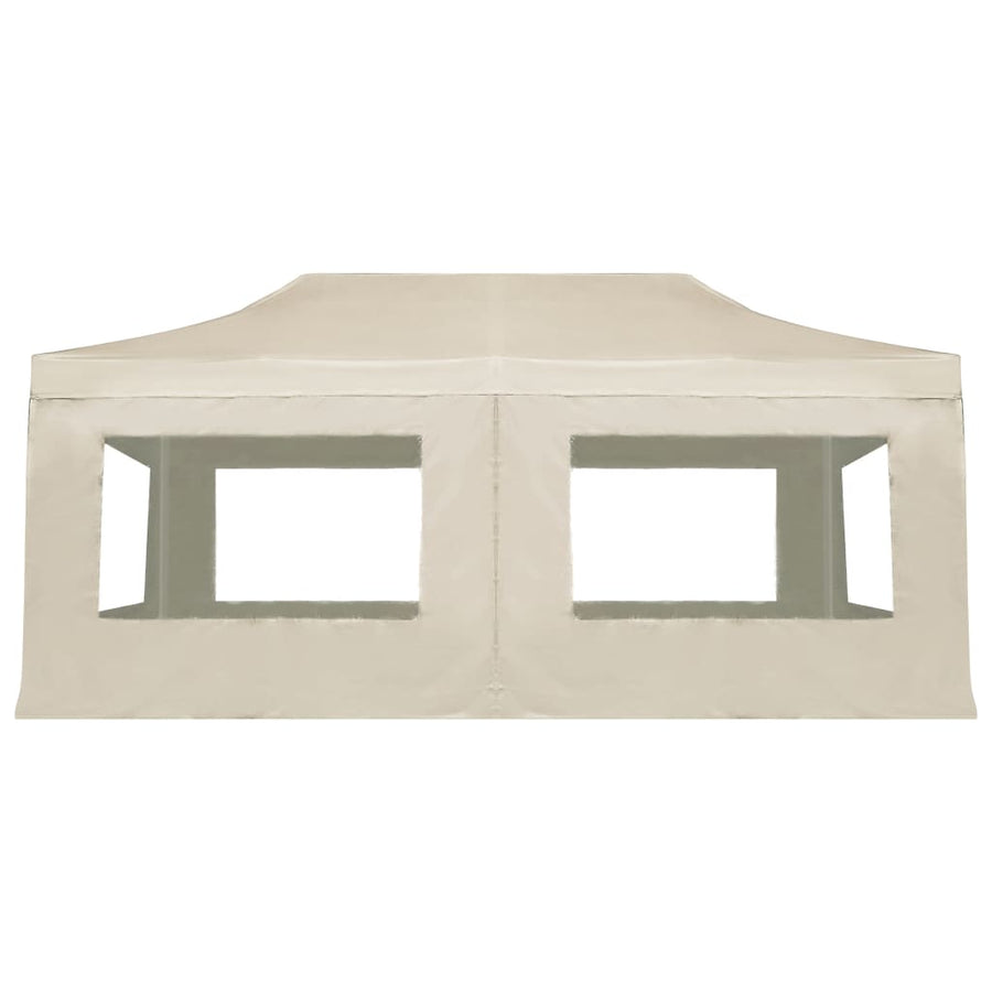 Partytent Inklapbaar Met Wanden Aluminium 6 x 3 m Crème