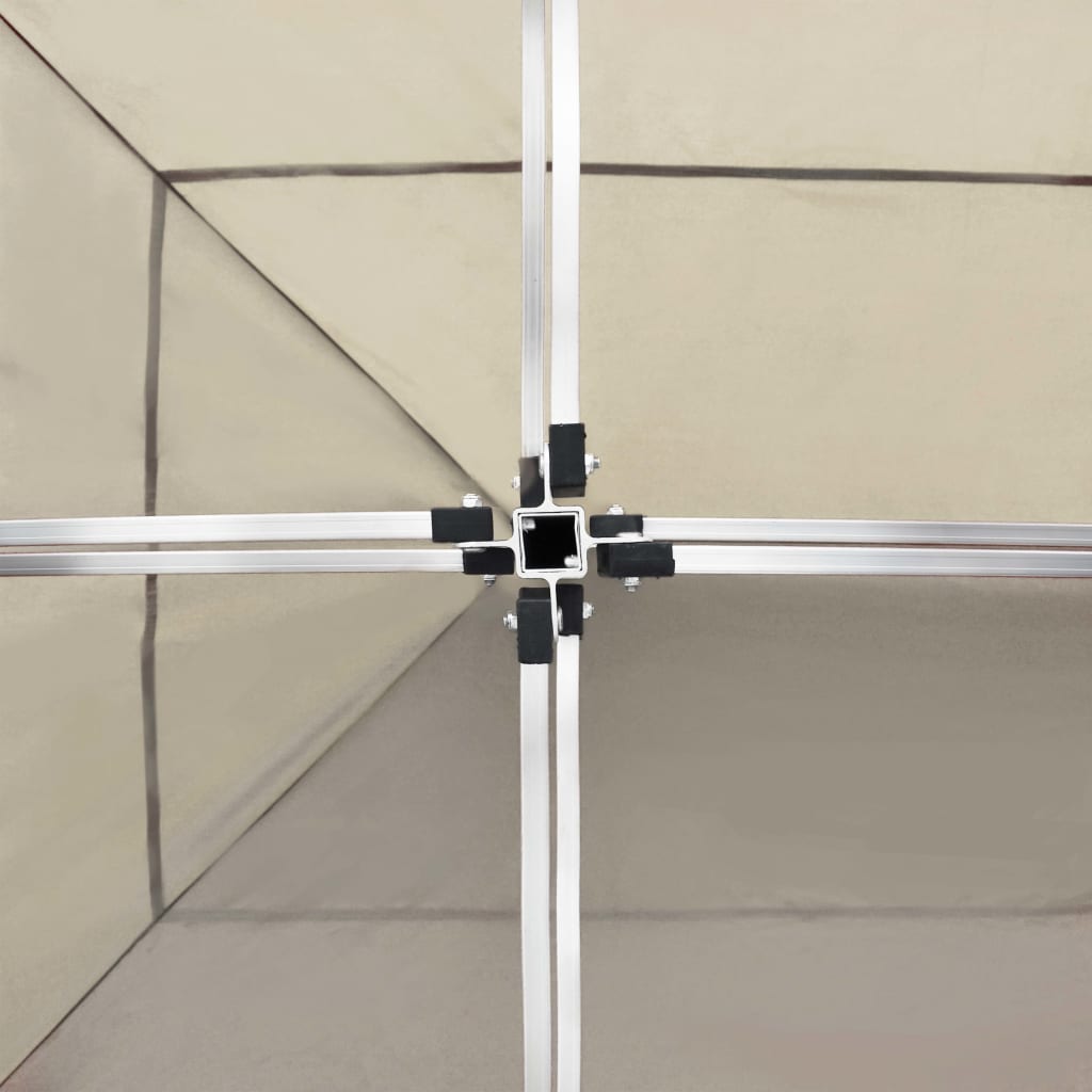Partytent Inklapbaar Met Wanden Aluminium 6 x 3 m Crème