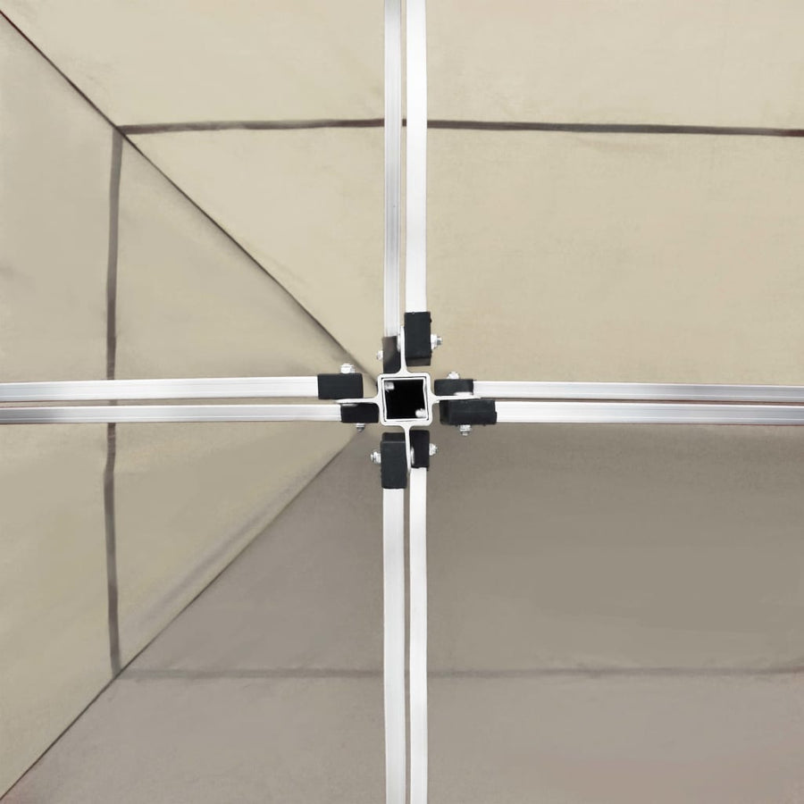 Partytent Inklapbaar Met Wanden Aluminium 6 x 3 m Crème