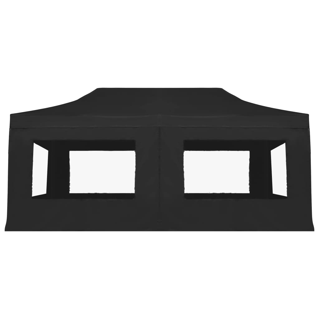 Partytent inklapbaar met wanden 6x3 m aluminium antraciet