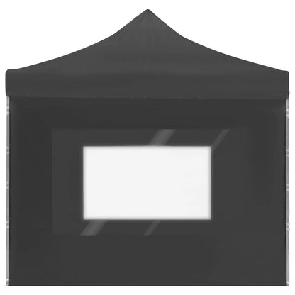 Partytent inklapbaar met wanden 6x3 m aluminium antraciet