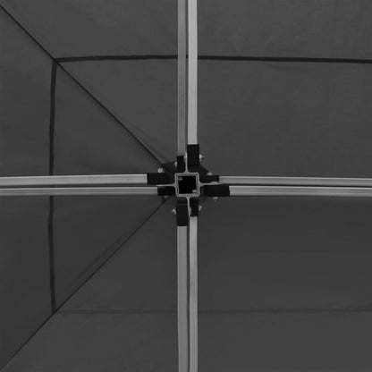 Partytent inklapbaar met wanden 6x3 m aluminium antraciet