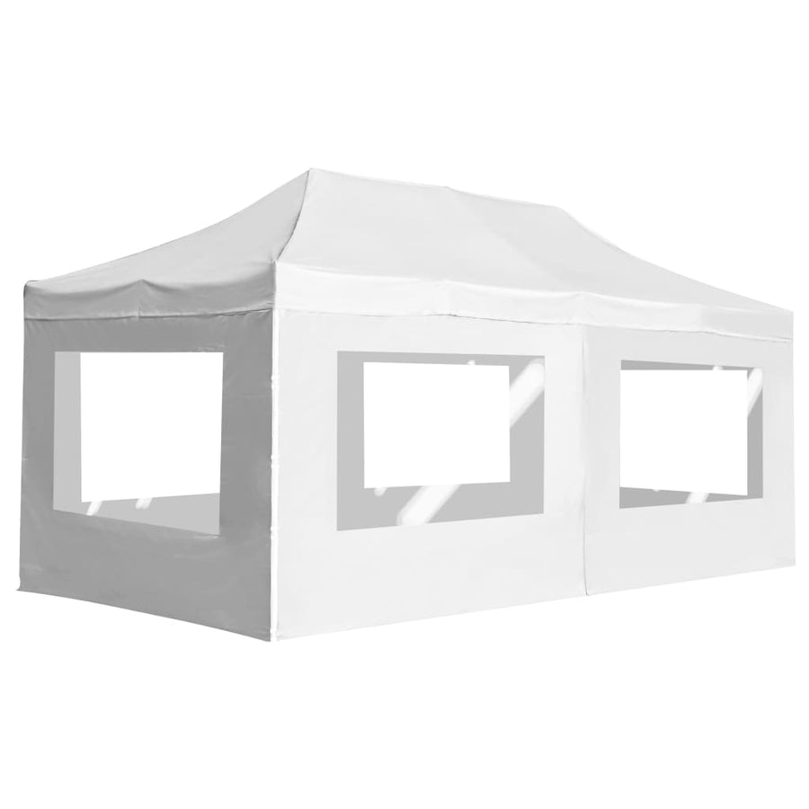 Partytent Inklapbaar Met Wanden Aluminium 6 x 3 m Wit