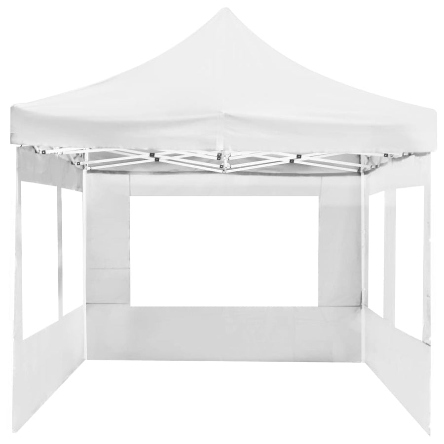 Partytent Inklapbaar Met Wanden Aluminium 6 x 3 m Wit