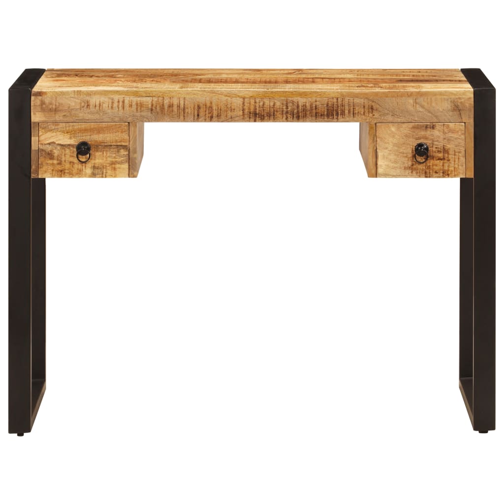 Bureau met 2 lades 110x50x77 cm massief mangohout