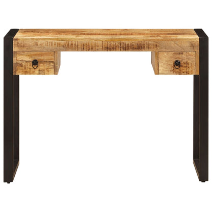 Bureau met 2 lades 110x50x77 cm massief mangohout