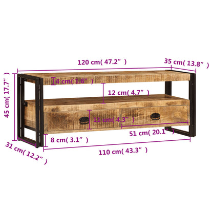 Tv-Meubel 20X35X45 Cm massief mangohout
