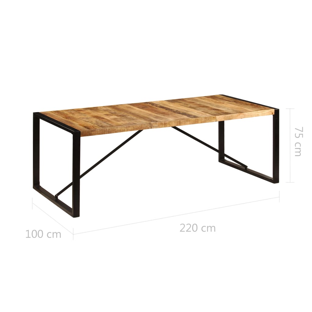 Eettafel Zwart 220 x 100 x 75 cm