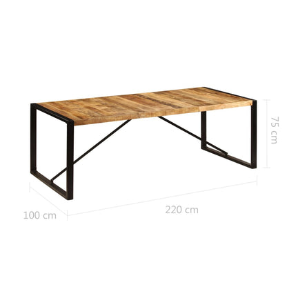 Eettafel Zwart 220 x 100 x 75 cm