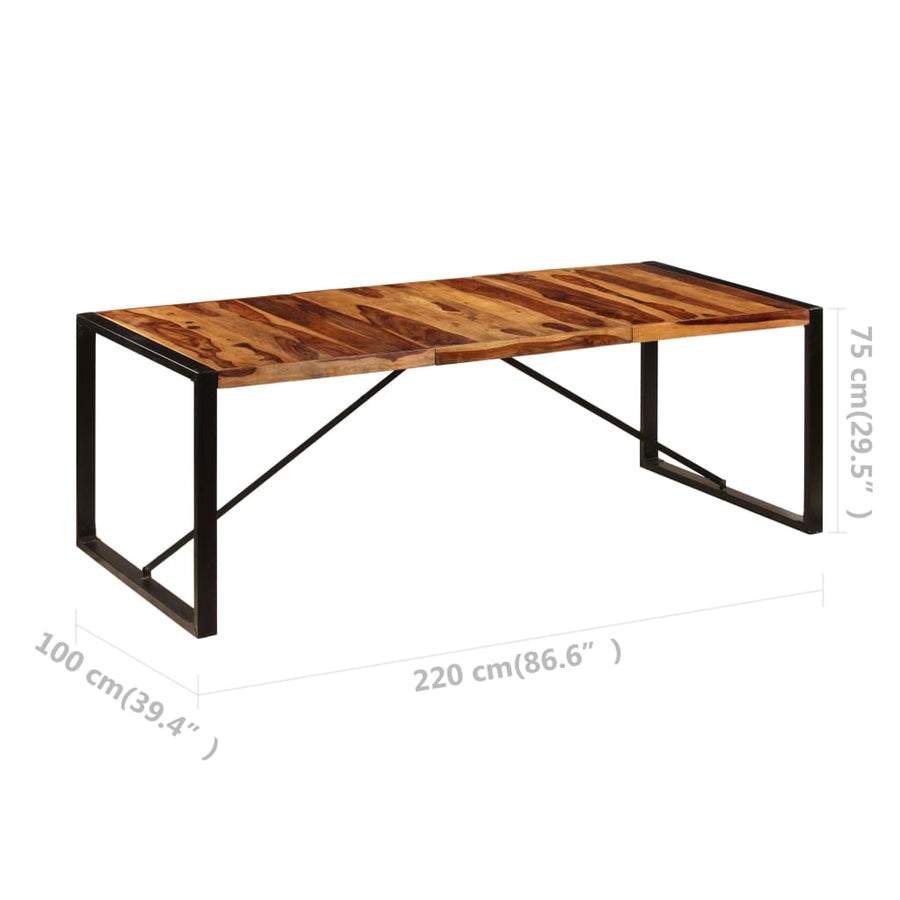 Eettafel Zwart 220 x 100 x 75 cm