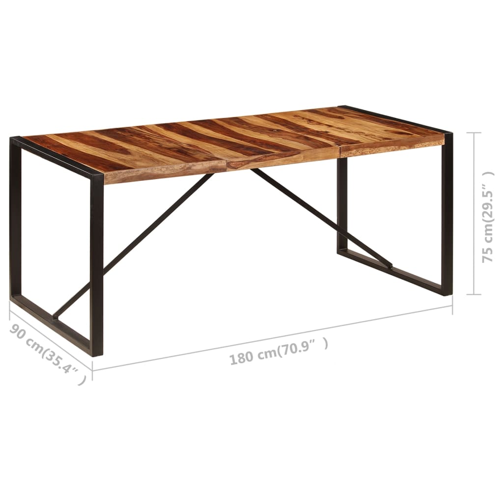 Eettafel Zwart 180 x 90 x 75 cm