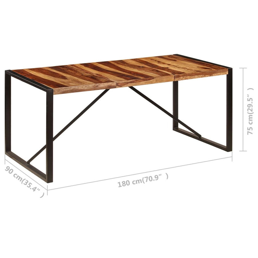 Eettafel Zwart 180 x 90 x 75 cm
