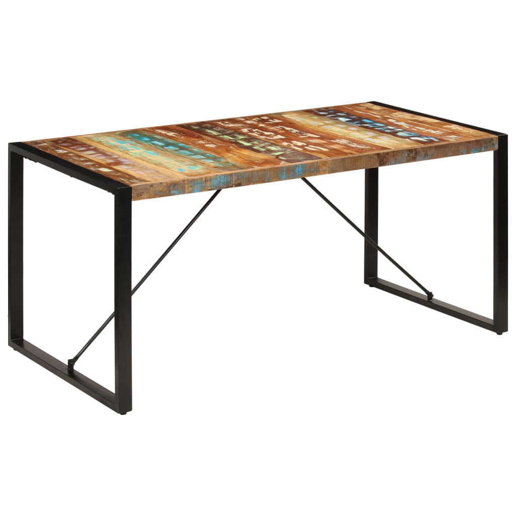 Eettafel 160x80x75 cm massief gerecycled hout