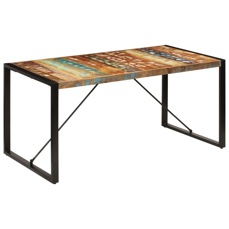Eettafel 160x80x75 cm massief gerecycled hout