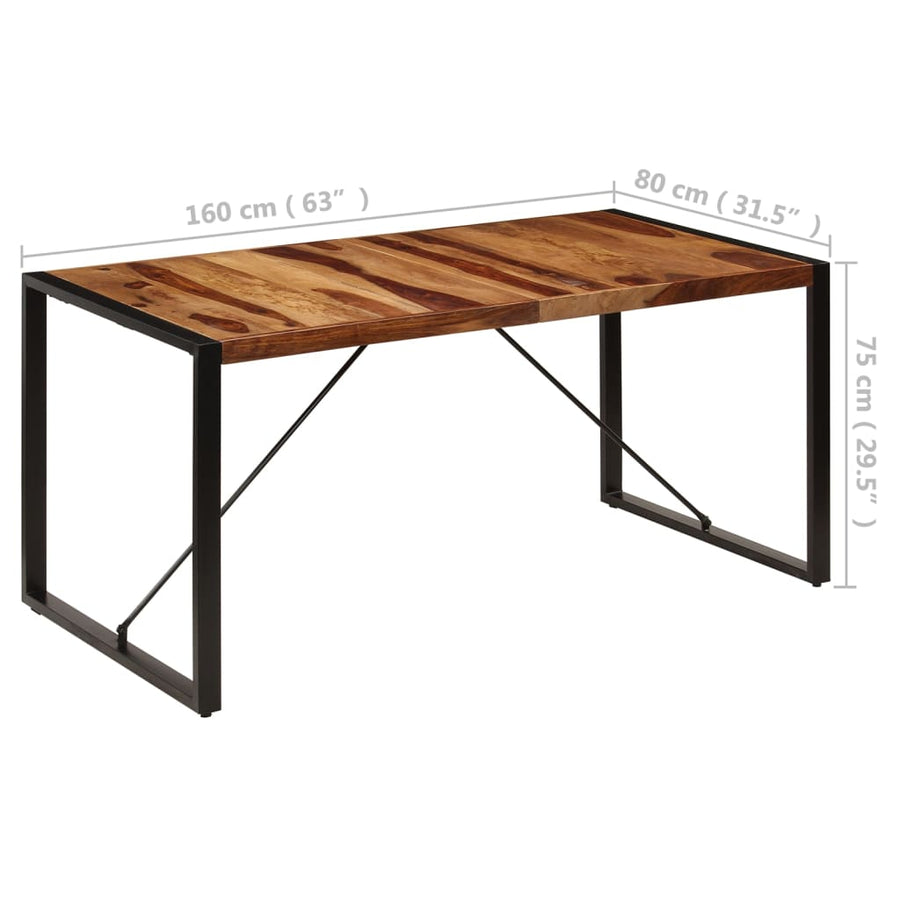 Eettafel Zwart 160 x 80 x 75 cm