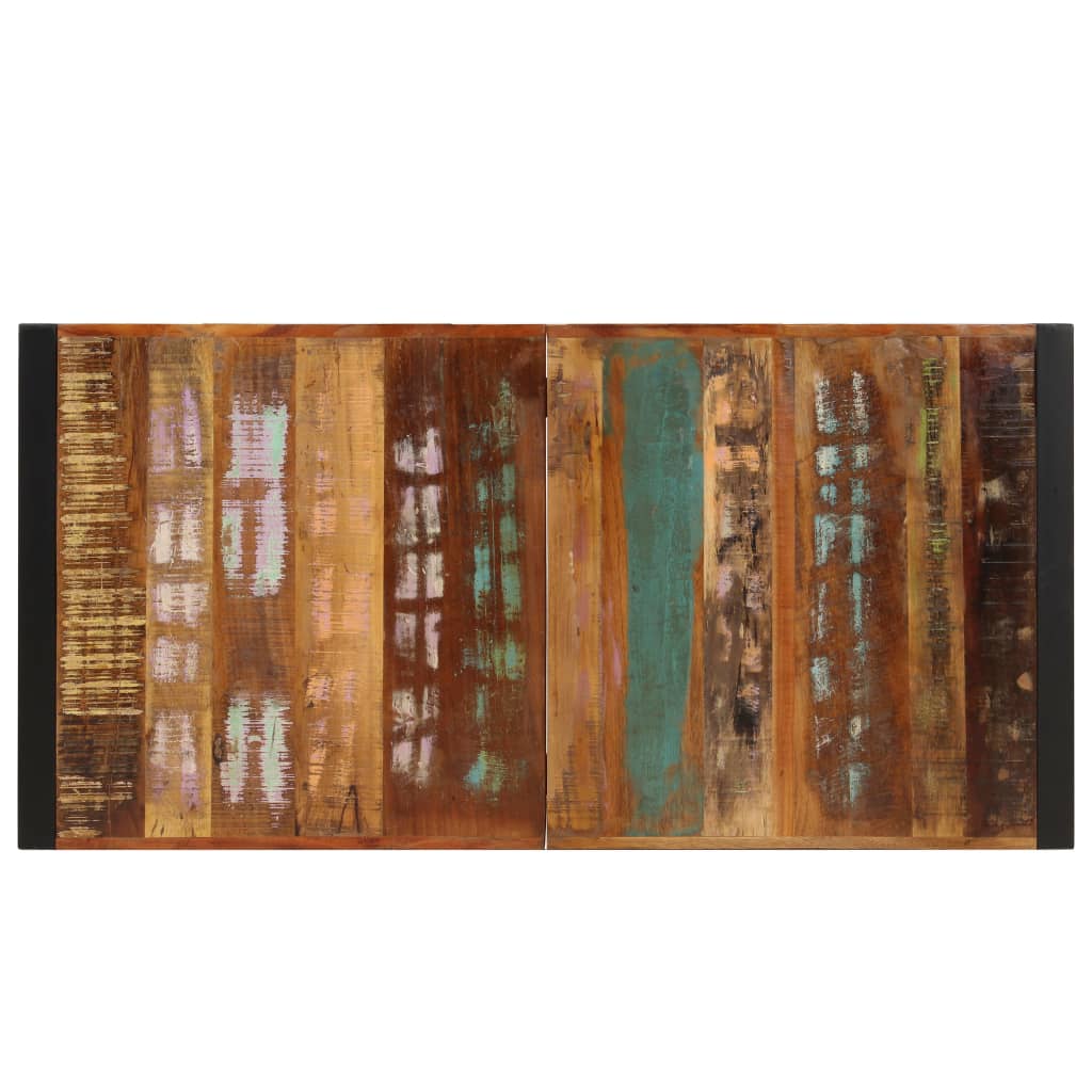 Eettafel Zwart 140 x 70 x 75 cm massief gerecycled hout