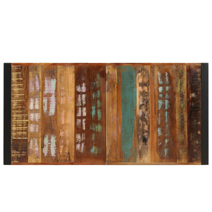 Eettafel Zwart 140 x 70 x 75 cm massief gerecycled hout