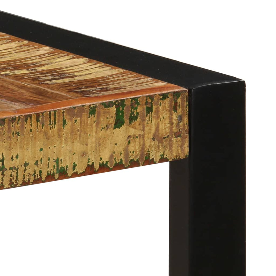 Eettafel Zwart 140 x 70 x 75 cm massief gerecycled hout