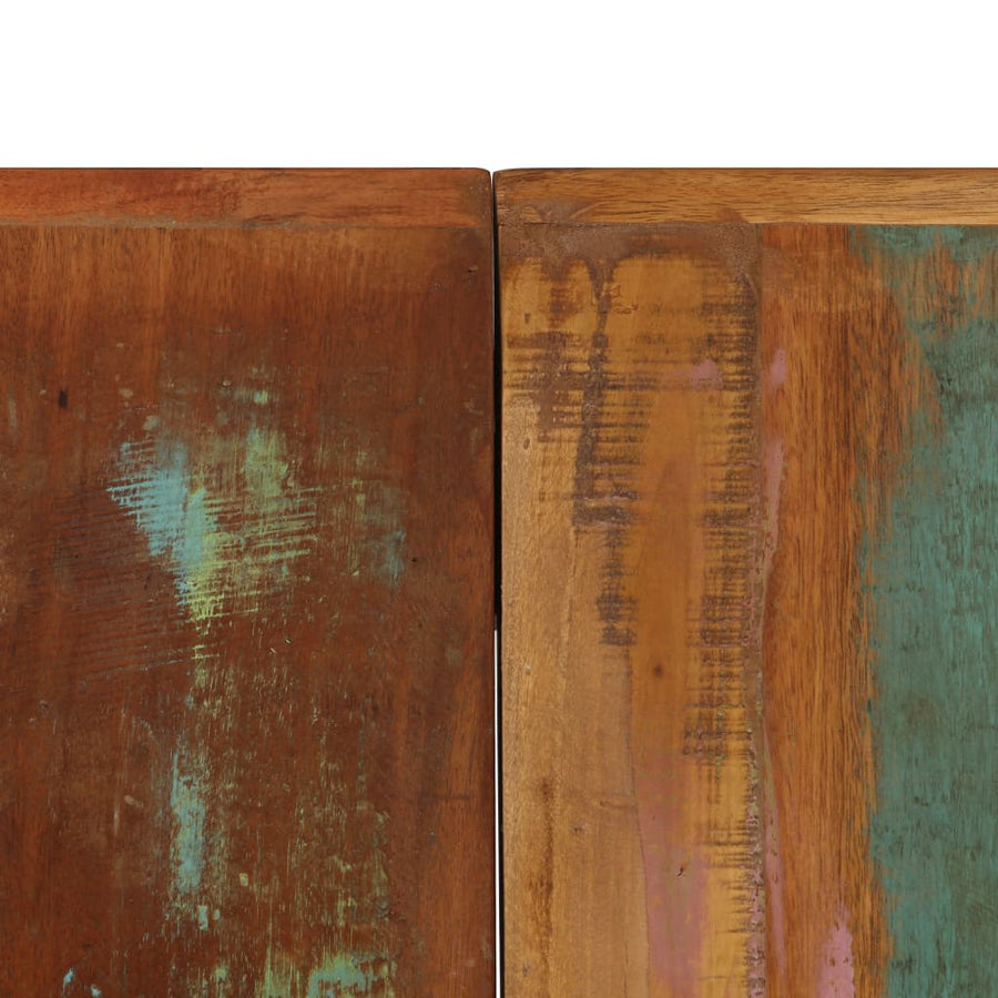Eettafel Zwart 140 x 70 x 75 cm massief gerecycled hout