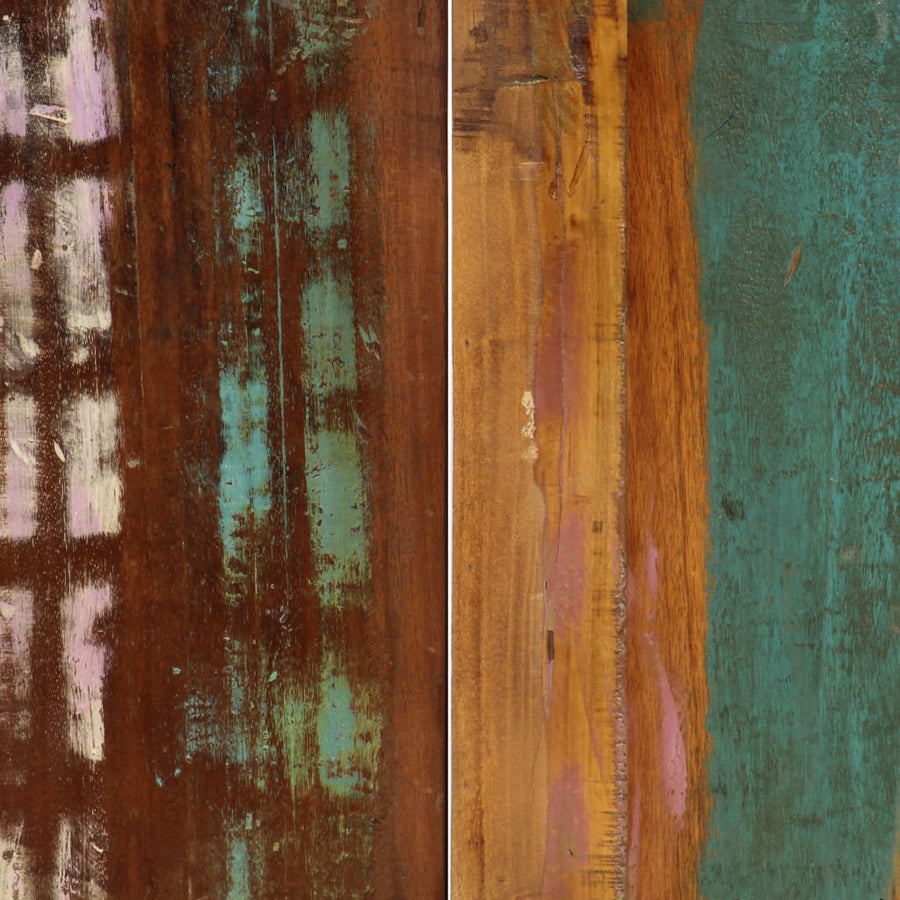 Eettafel Zwart 140 x 70 x 75 cm massief gerecycled hout
