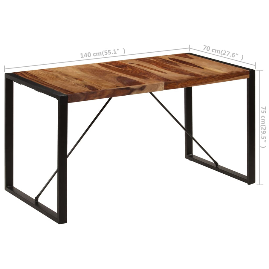 Eettafel 140x70x75 cm massief acaciahout