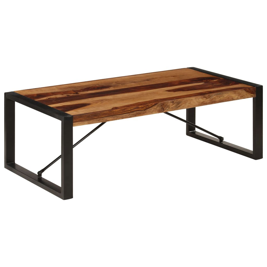 Salontafel 120X60X40 Cm Massief Acaciahout Zwart