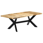 Dining table 200x100x75 cm solid mango wood