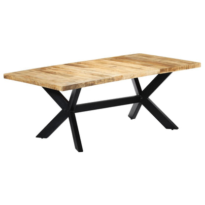 Eettafel 200X100X75 Cm Massief Mangohout 200 x 100 x 75 cm Lichtbruin