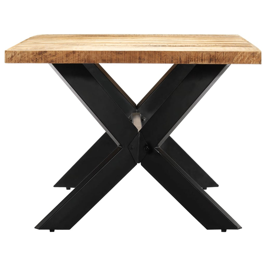 Eettafel 200X100X75 Cm Massief Mangohout 200 x 100 x 75 cm Lichtbruin
