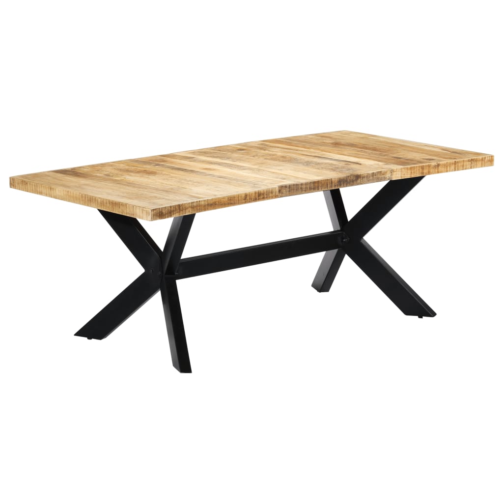Eettafel 200X100X75 Cm Massief Mangohout 200 x 100 x 75 cm Lichtbruin