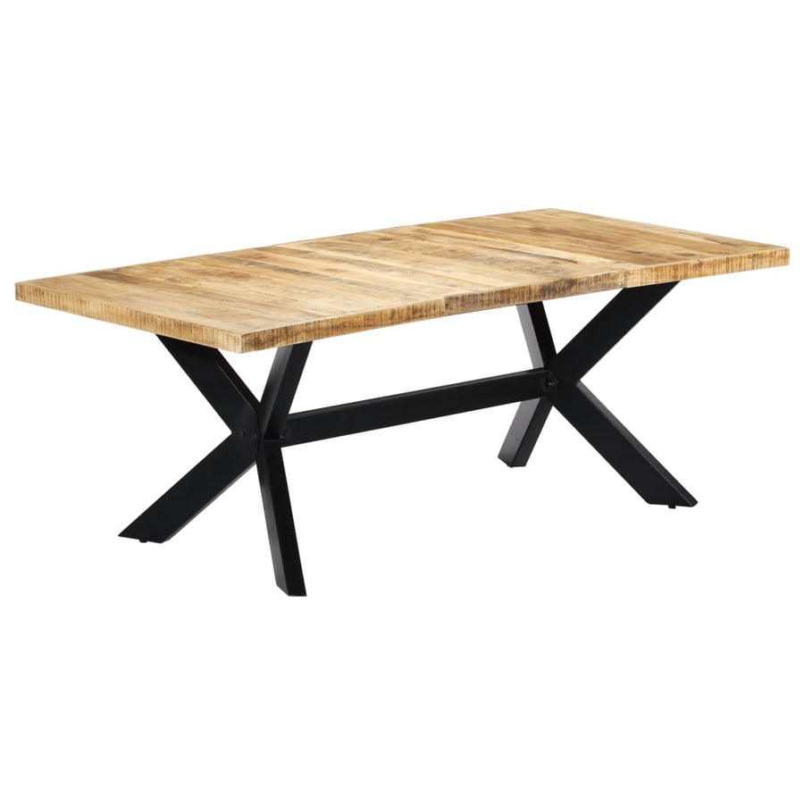 Eettafel 200X100X75 Cm Massief Mangohout 200 x 100 x 75 cm Lichtbruin