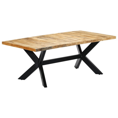 Eettafel 200X100X75 Cm Massief Mangohout 200 x 100 x 75 cm Lichtbruin
