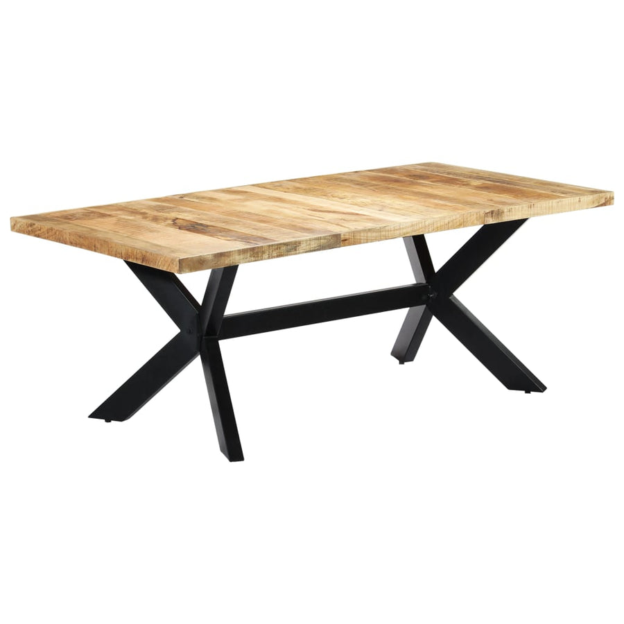 Eettafel 200X100X75 Cm Massief Mangohout 200 x 100 x 75 cm Lichtbruin