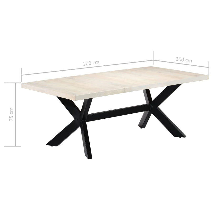 Eettafel Massief Mangohout 200 x 100 x 75 cm