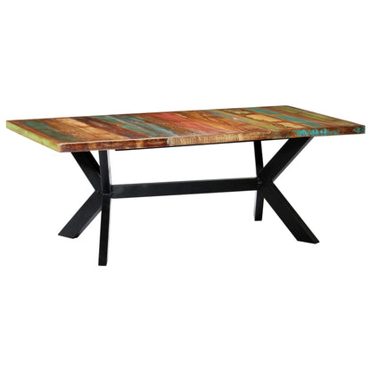 Eettafel 200x100x75 cm massief gerecycled hout 200 x 100 x 75 cm Multikleur
